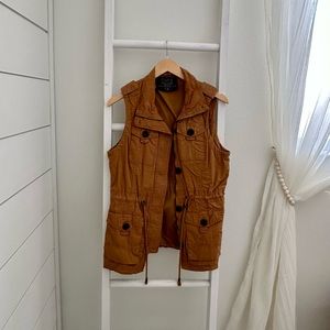 Mustard Brown Cargo Vest